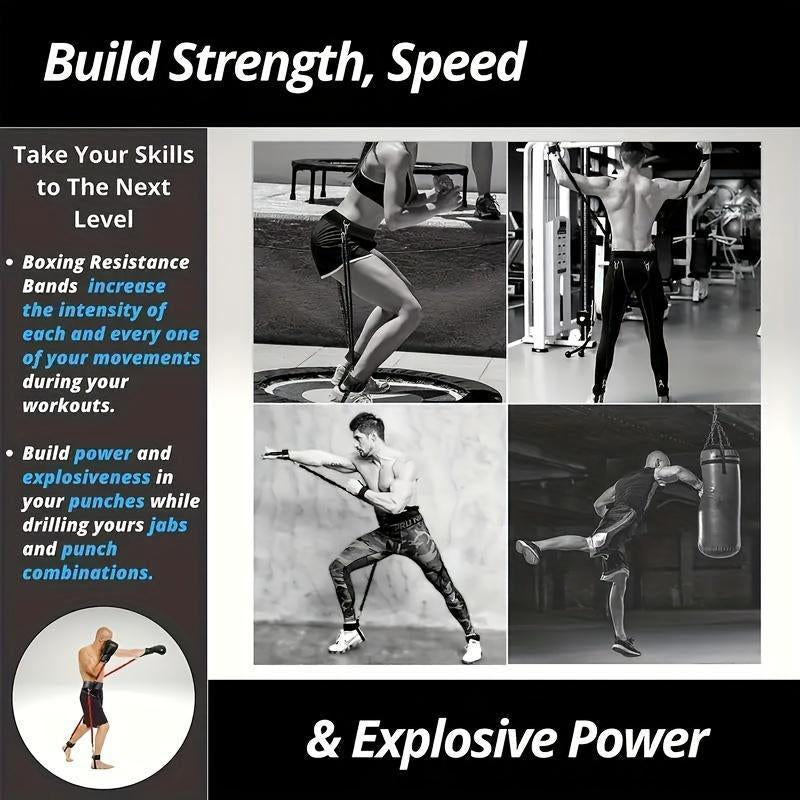 Resistance Boxing Training Set, 12Pcs/Set MMA Boxing Resistance Training Strap, Boxing Strength Training Equipment, Leg and Arm Training, Full Body Exercise