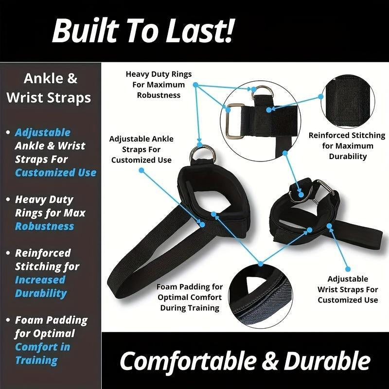 Resistance Boxing Training Set, 12Pcs/Set MMA Boxing Resistance Training Strap, Boxing Strength Training Equipment, Leg and Arm Training, Full Body Exercise