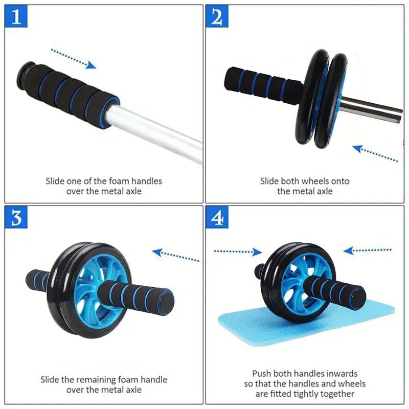 Fitness Tool Set, Abdominal Exercise Wheels, Push-Up Bar with Cushioned Foam Grip & Non-Slip Construction - Ideal for Men'S & Women'S Sports and Fitness,Ab Workout Machine,Workout Sets