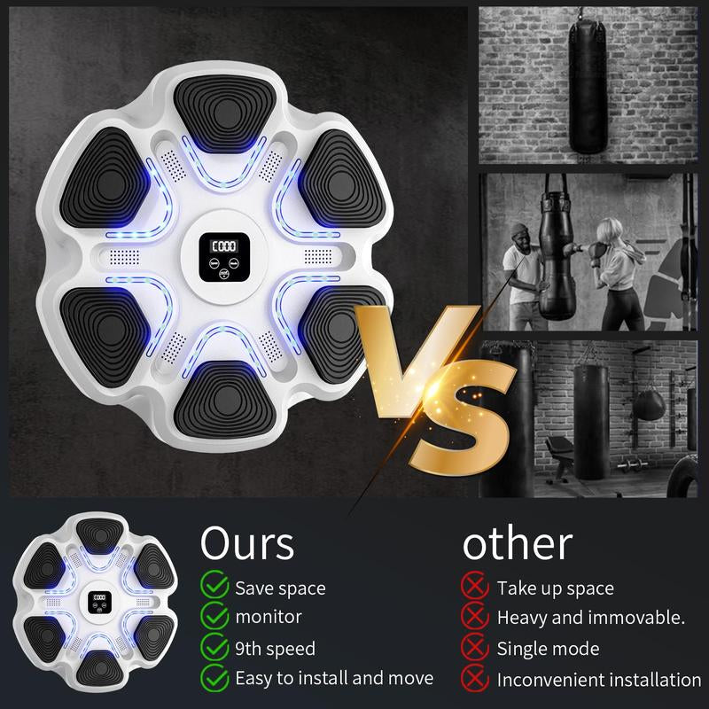 Music Boxing Machine, Boxing Machine Wall Mounted Music Smart Boxing Equipment , Boxing Music Workout Machine ,9 Modes Speeds